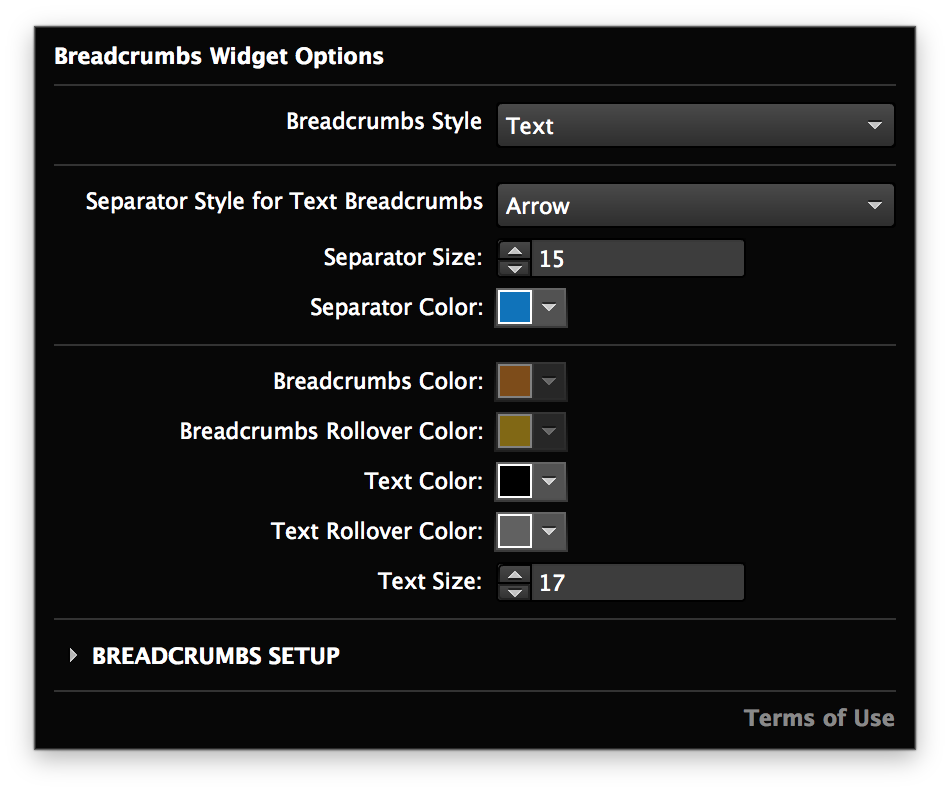 Breadcrumbs Widget for Adobe Muse